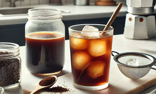 cold brew prepared using O6 Slim Coffee Grinder