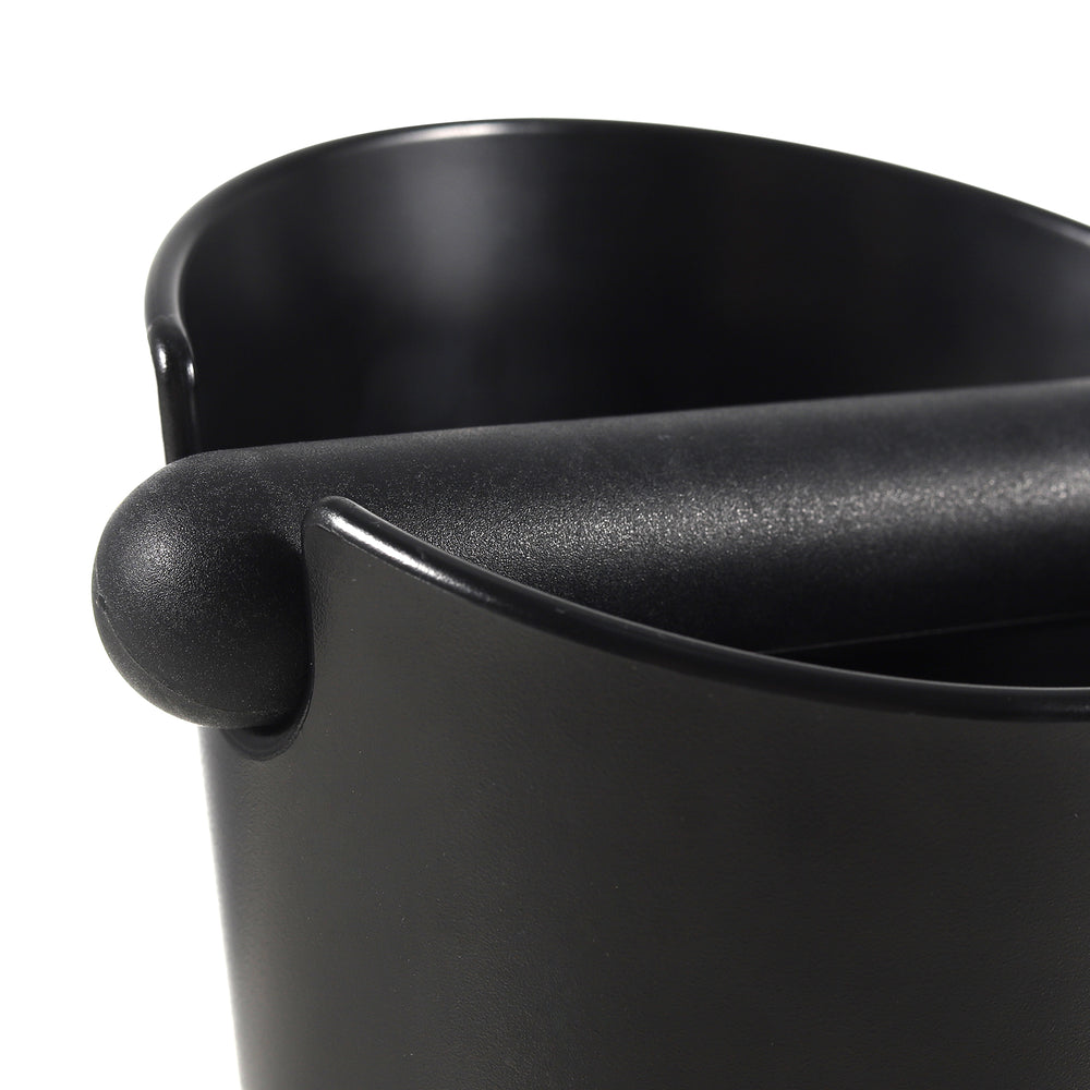 Close-up of the silicone knock bar on the VEVOK CHEF Coffee Knock Box, designed for durability and quiet performance. The silicone material ensures that the espresso handle is protected while knocking out coffee grounds.