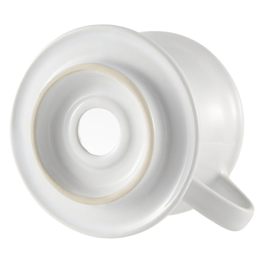 VEVOK CHEF NERA-S – White Ceramic V-Shaped Pour Over Coffee Dripper